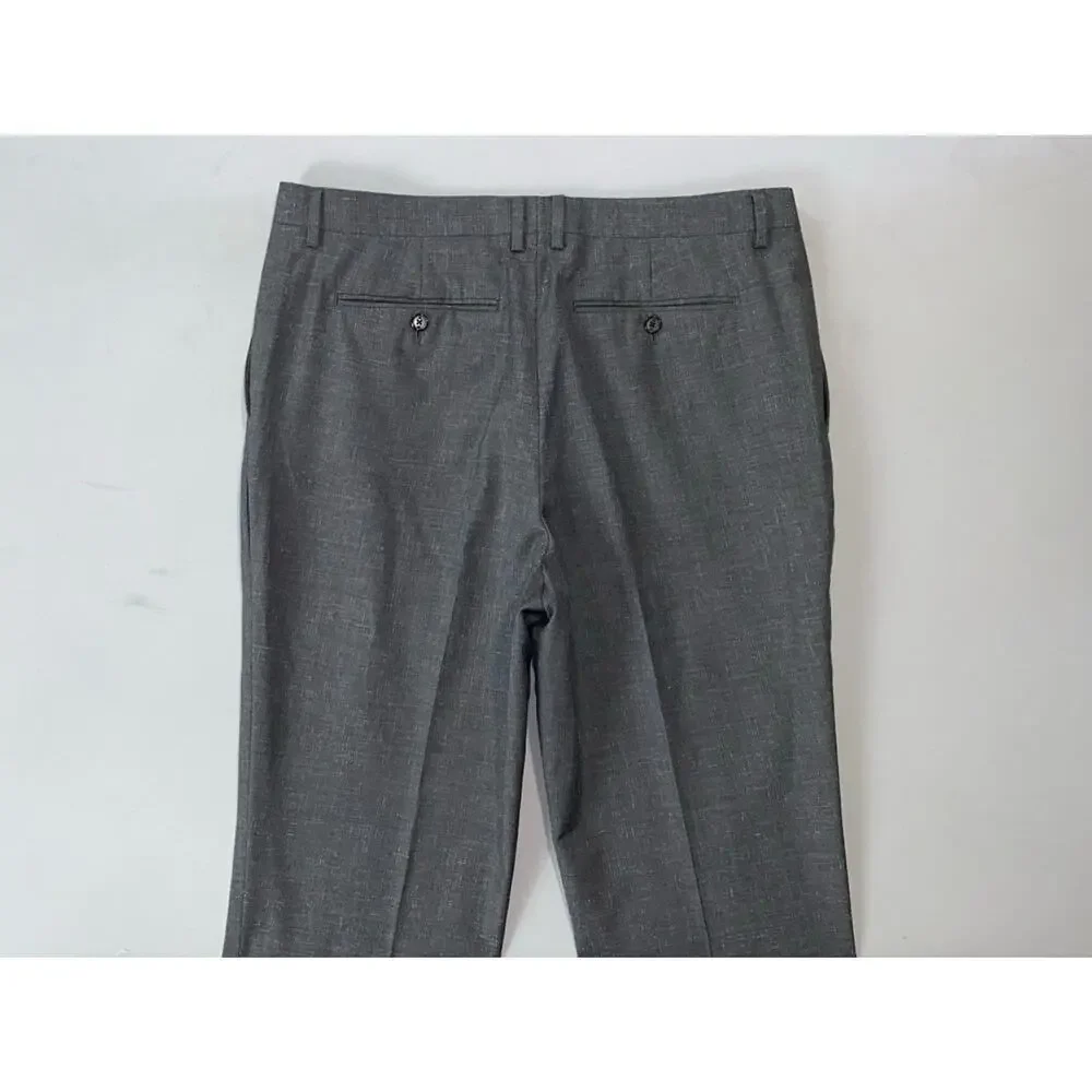 Banana Republic Marzotto Italian Fabric Wool Dress Pants, Linen Look 36X29.5 EUC